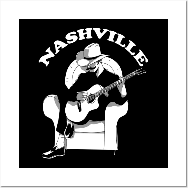 Nashville Tennessee Country Music City Cowboy Wall Art by Noseking